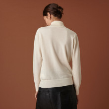 Pull col roulé en cachemire - Abesse 7403 ecru - 82 Ecru
