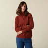 Cardigan en cachemire col rond boutonné - Adelys 7461 cognac - 92 Rouille