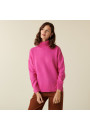 Pull col roulé à fentes en cachemire 4 fils - Adena 7483 fushia - 91 Fuchsia