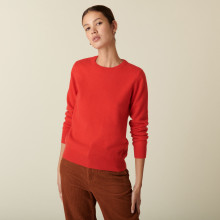 Pull col rond en cachemire - Abeline 7480 rubis - 52 Rouge