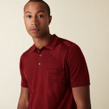Fil Lumière polo shirt with triangle jacquard pattern - Dalvin