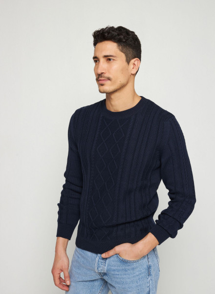 Twisted sweater in organic cotton - Ridwane