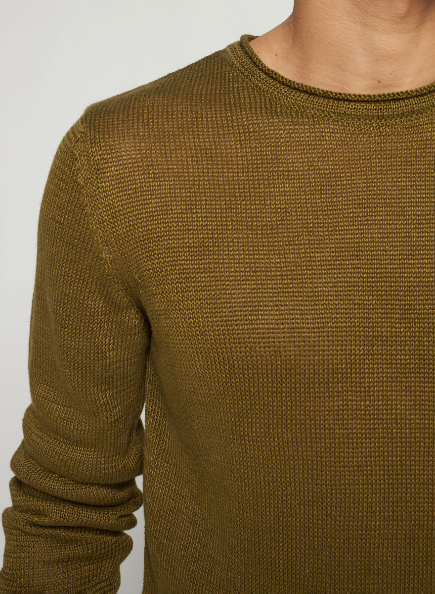Linen round neck sweater - Rudy