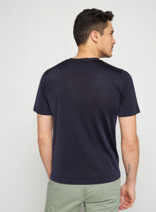 T-shirt poche plaquée fil lumière - Rome 7755 marine - 05 Bleu marine