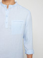 Chemise col tunisien en lin - Romeo