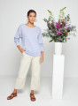 Pull col rond en cachemire light - Soraya 7642 horizon - 04 Bleu clair