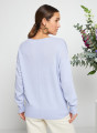 Pull col rond en cachemire light - Soraya 7642 horizon - 04 Bleu clair