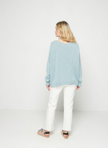 Pull ample coton et lin - Thalie 7644 lagon - 04 Bleu clair