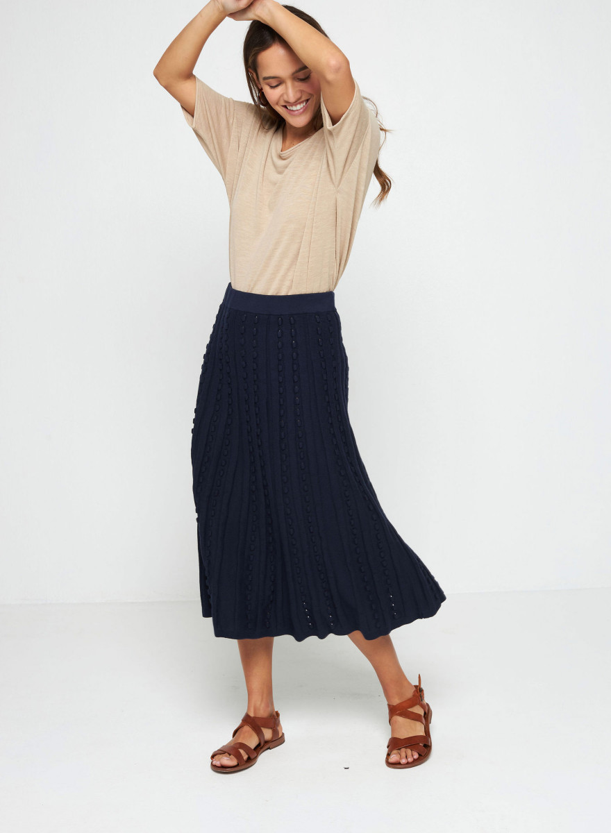 Long skirt in organic cotton - Sixtine