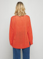 Oversized V-neck sweater in linen - Tiphaine