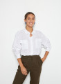 Chemise manches longues chaine en lin - Tonya 7600 blanc - 02 Blanc