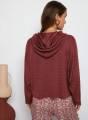 Hoodie à capuche en Fil Lumière - Sylla 7630 argile - 51 Bordeaux