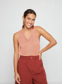 Slub linen tank top - Tahiti