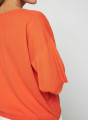 T-shirt à manches coudes en cachemire light - Solange 7670 tangerine - 15 Orange