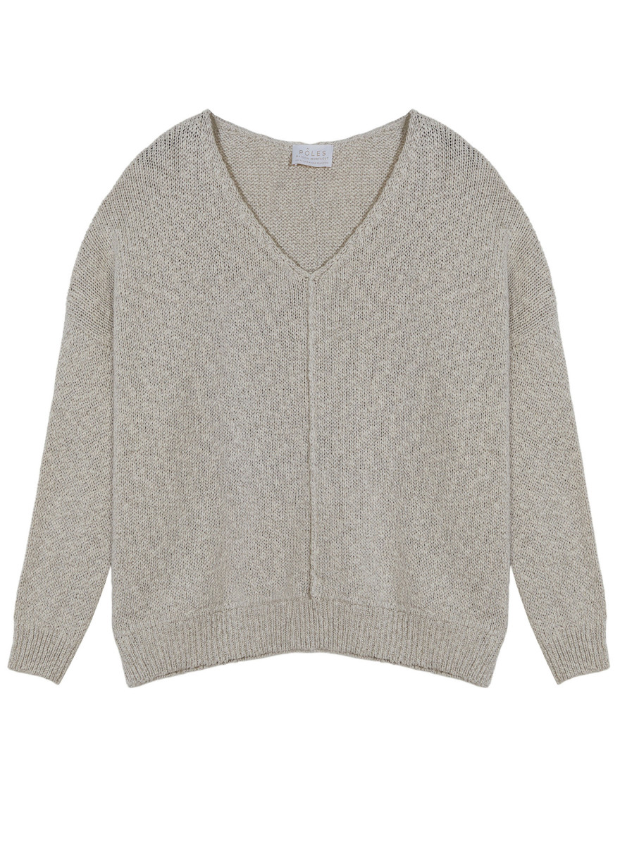 Pull ample coton et lin - Thalie 7601 ecru - 82 Ecru