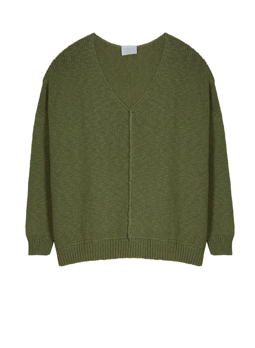 Loose cotton and linen jumper - Nathalie
