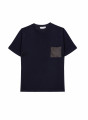 T-shirt poche plaquée fil lumière - Rome 7755 marine - 05 Bleu marine