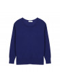 Pull col rond en cachemire light - Soraya 7645 indigo - 03 Bleu foncé
