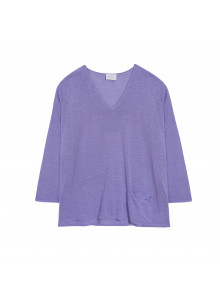 T-shirt ample en lin flammé - Balou 7690 lavande - 16 Violet clair