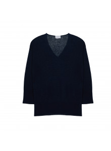 Oversized V-neck sweater in linen - Tiphaine