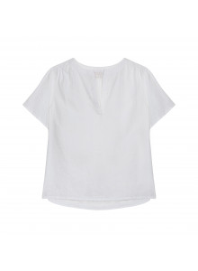 Chemise manches courtes trame et lin -Tonnie 7600 blanc - 02 Blanc