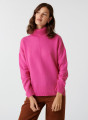 Pull col roulé à fentes en cachemire 4 fils - Adena 7483 fushia - 91 Fuchsia