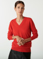 Pull col V en cachemire - Abel 7480 rubis - 52 Rouge