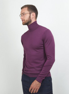 Pull col roulé en laine - Berry 7042 fregate - 48 Bleu roi
