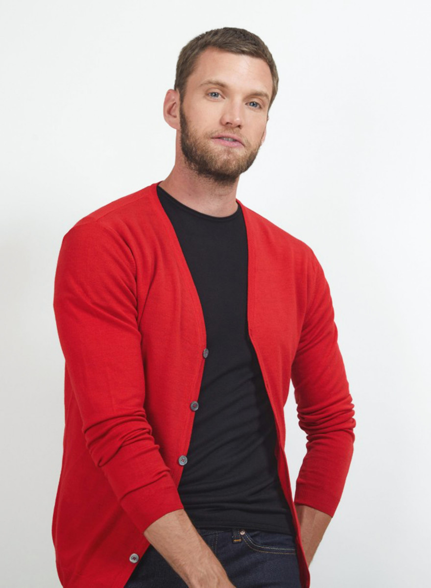 Gilet boutonné en laine mérinos - Etienne