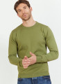 Pull col rond en coton - Balboa 6851 maquis - 83 Kaki