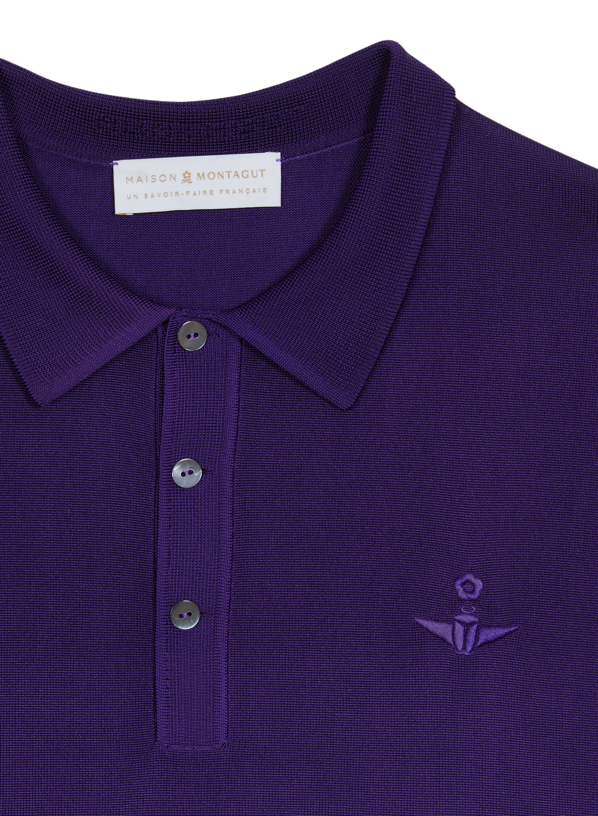 Louis Vuitton Men's Purple Blue Cotton Fil A Fil Striped Polo Shirt