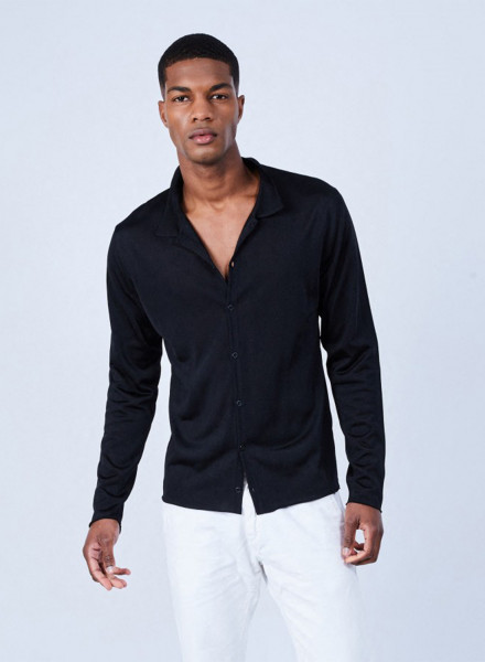 Long-sleeved shirt in Fil Lumière - LAZAR