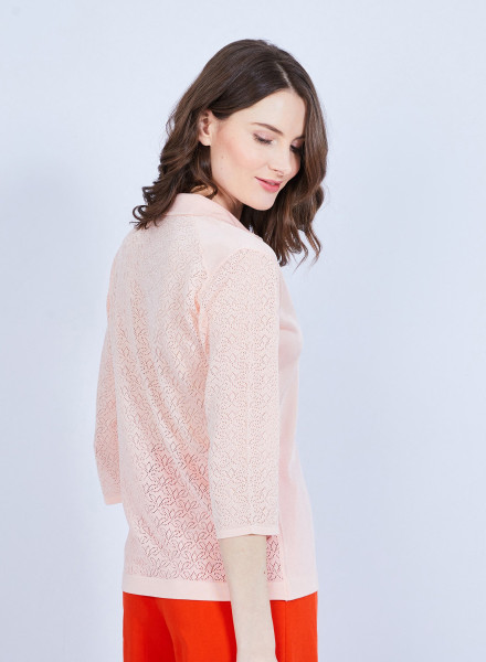 Shirt with 3/4 sleeves in Fil Lumière - MARJORIE