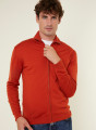 Gilet zippé avec logo en laine mérinos - Estian 7870 ecureuil - 92 Rouille