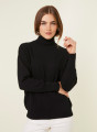 Pull col roulé en cachemire - Anabelle 7810 noir - 01 Noir