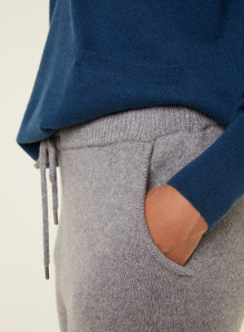 Jogger à poches en cachemire et laine recyclés - Anka 7811 volute - 09 Gris moyen