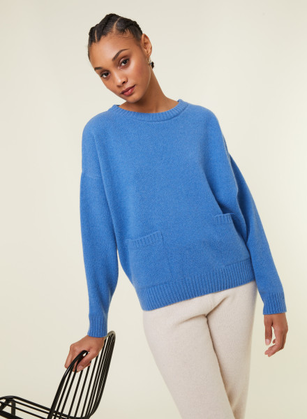 Loose cashmere blend sweater with pockets - Davina