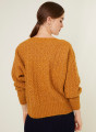 Loose-fit sweater with dots in cocoon wool - Gassia