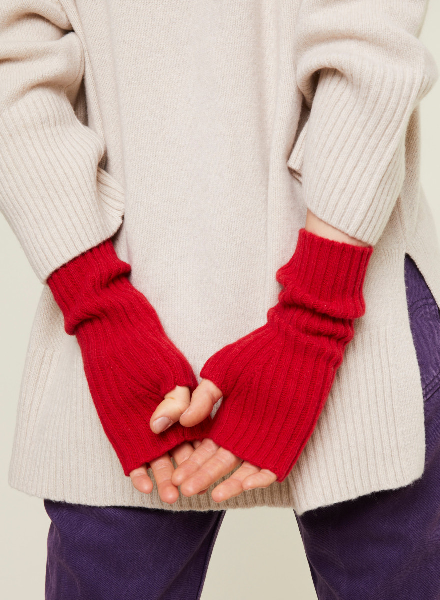Unisex mittens in recycled cashmere and wool - Glenn