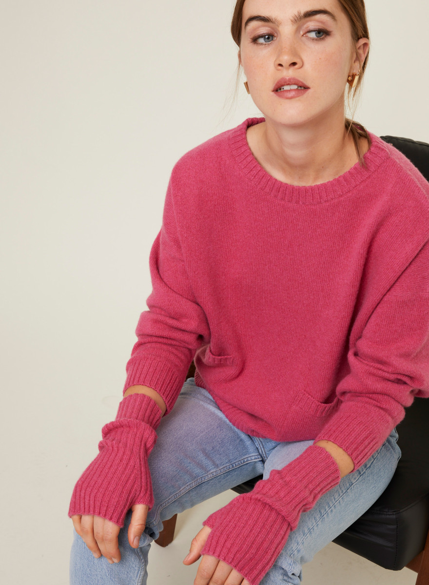 Unisex mittens in recycled cashmere and wool - Glenn