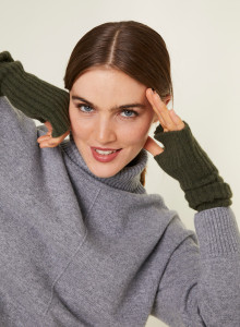 Unisex mittens in recycled cashmere and wool - Glenn