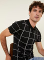 Polo homme carreaux Fil Lumière Marin