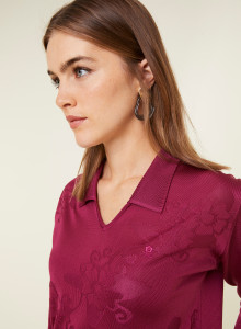 Fil Lumière polo shirt with elbow patches - Emy