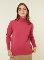 Pull col roulé en cachemire - Anabelle 7883 romance - 26 Rose foncé