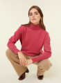 Pull col roulé en cachemire - Anabelle 7883 romance - 26 Rose foncé