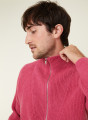 Pull col camionneur maille perlée en cachemire et laine recyclés - French