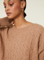 Loose-fit sweater with dots in cocoon wool - Gassia