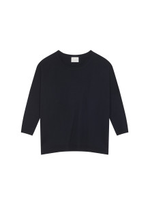 Loose-fitting merino wool round neck sweater - Azel