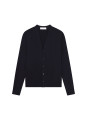 Gilet boutonné avec logo en laine mérinos - Etienne 7850 foret - 83 Kaki