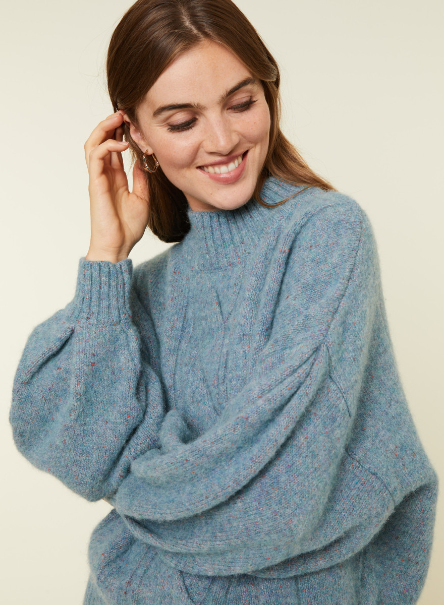 Flecked wool-blend crew-neck sweater - Laetitia